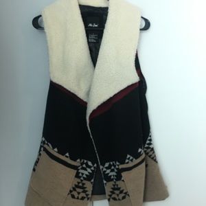 Faux sherpa lined vest